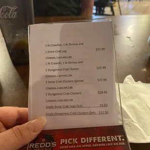 02/29/2020 Boiled seafood specials
