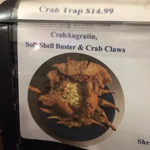 menu, nachos