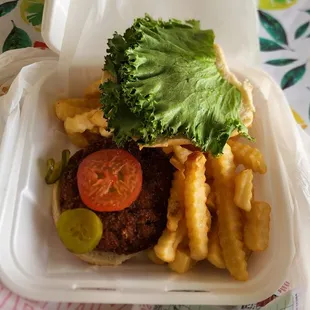 Shrimp Burger... Like a crabcake but with shrimp...