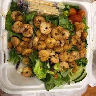 The salad is huge!! The people are the Greatest!! So sweet and friendly. Sets off the main road but the best salad