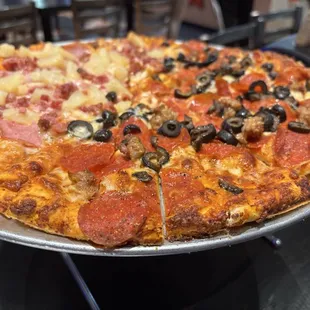 Half and half three topping