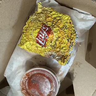 Didn't even know they included chips? Put it in the microwave.....oopsy!