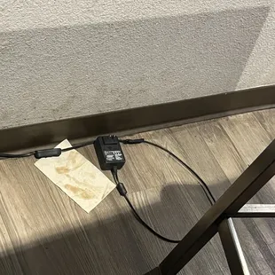 Dirty napkins under the booth