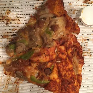 A poorly made pizza