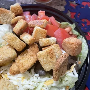 up close on the salad