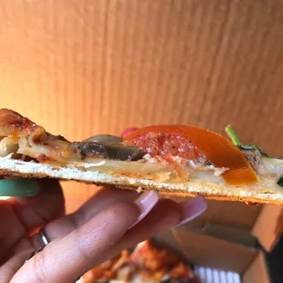 Half cooked crust, yes there is some cheese but that raw area is definitely not all cheese!