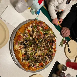 Family sized Thick Crust Classic Combo Pizza