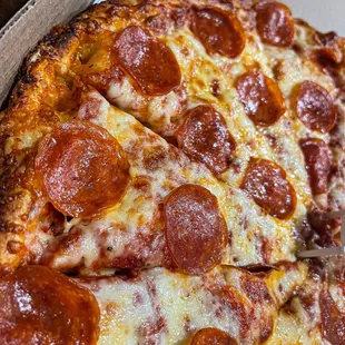 New York style Thick Crust Pepperoni Pizza