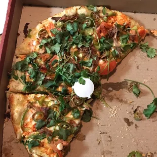 Carnitas pizza was just bread and cilantro no meat! That&apos;s all the cilantro we could handle with ranch