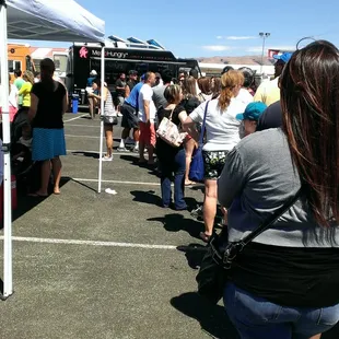 SJ Bacon Fest... We're only halfway through the line. This is crazy!