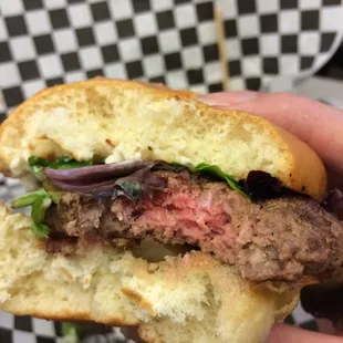 Raw meat in my Cali Slider