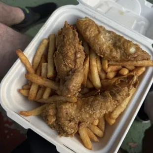 seafood, fish and chips, fish, food