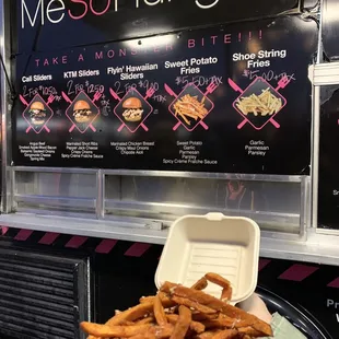 a plate of sweet potato fries