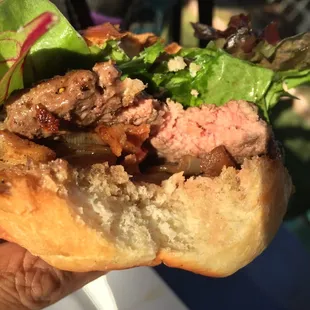 This is what I get each time I ask for well done or medium-well done. Its just so oink that it looks (and feels in my mouth) like Rare.