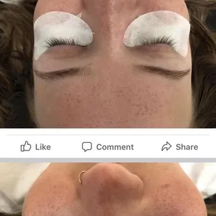 My lashes done by Bre!