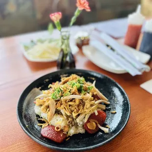 Sticky Rice with shredded chicken