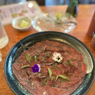 Beef carpaccio