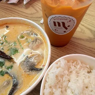 Tom kha and Thai tea