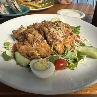 Crispy chicken Cobb salad. Delicious!