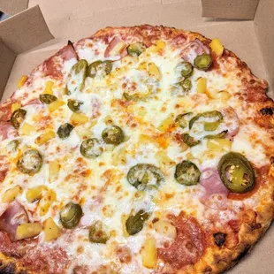 Large Hawaiian add Jalapenos