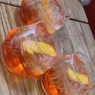 Spring trio... aperol spritz a plenty!