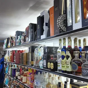 Lots of exotic bottles