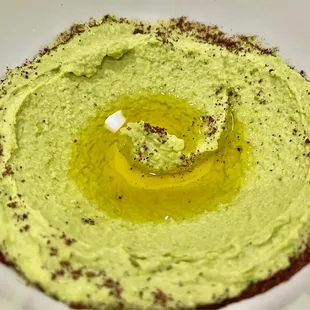 Pea hummus. So pretty and delicious!