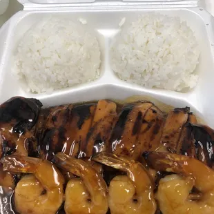 Teriyaki Chicken &amp; Shrimp Combo