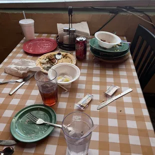 a table set for a meal