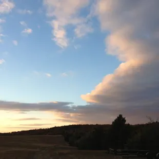 Subset over the meadow.