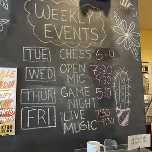 a chalkboard