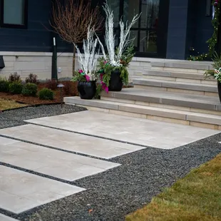 the steps leading to the front door