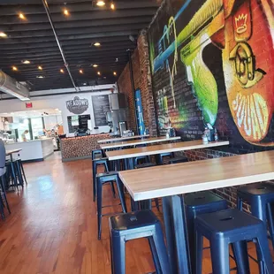 The upstairs restaurant.