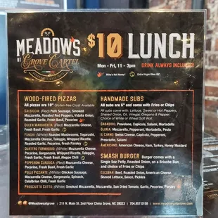 Lunch Specials Menu
