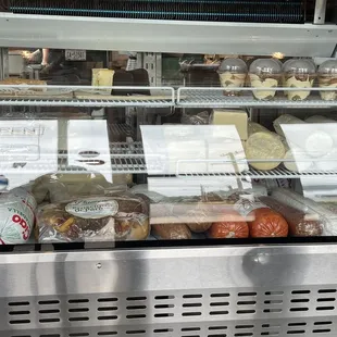 Dessert and meats display