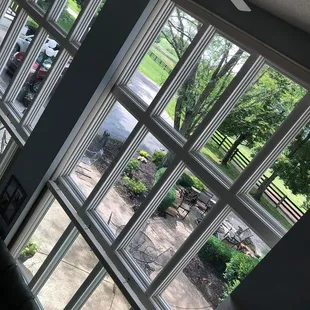 Gorgeous windows and glasswork through the home