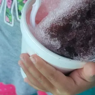 Sno ball with ice cream