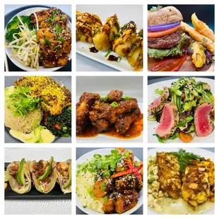 a variety of food items