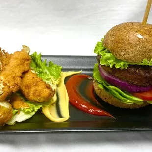 Keto Beef Burger with Fried Pickle