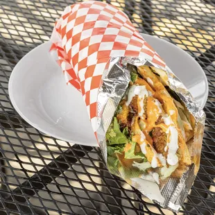 Chicken or Beef wrap