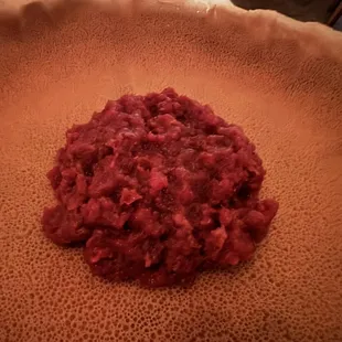 Mamoshye's Special Kitfo - delicious!