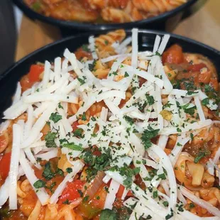 Cajun Vegan Pasta w/chickpea noodles.