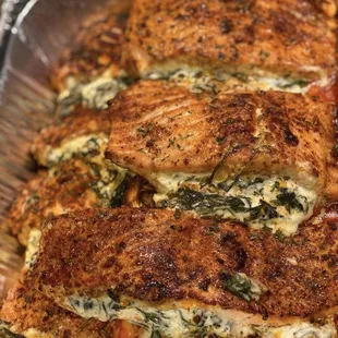 Stuffed Salmon Pescatarian Meal Prep