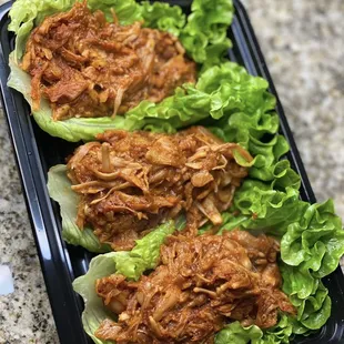 BBQ Jackfruit Lettuce Wrap meal prep