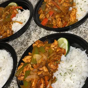 Chicken fajita meal prep