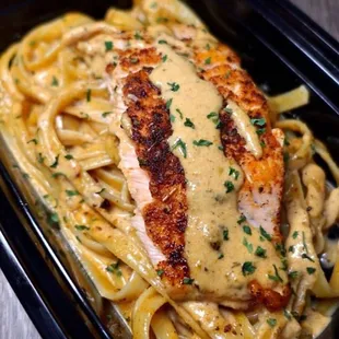 Cajun Salmon Linguine