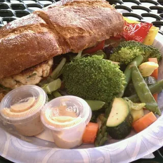 Crab Cake Po'Boy (Not GF or Vegan)