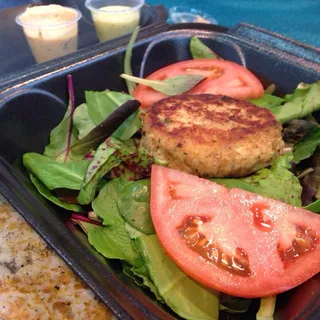 Vegan Crab Cake Passion Salad