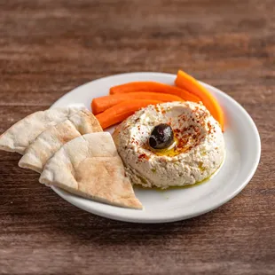 In-house made hummus.