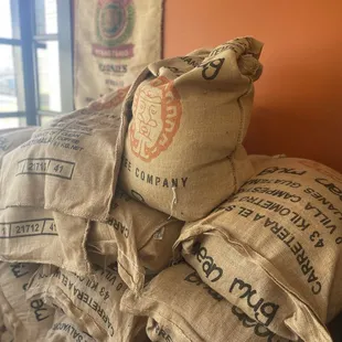 Mean Mug coffee bean bags